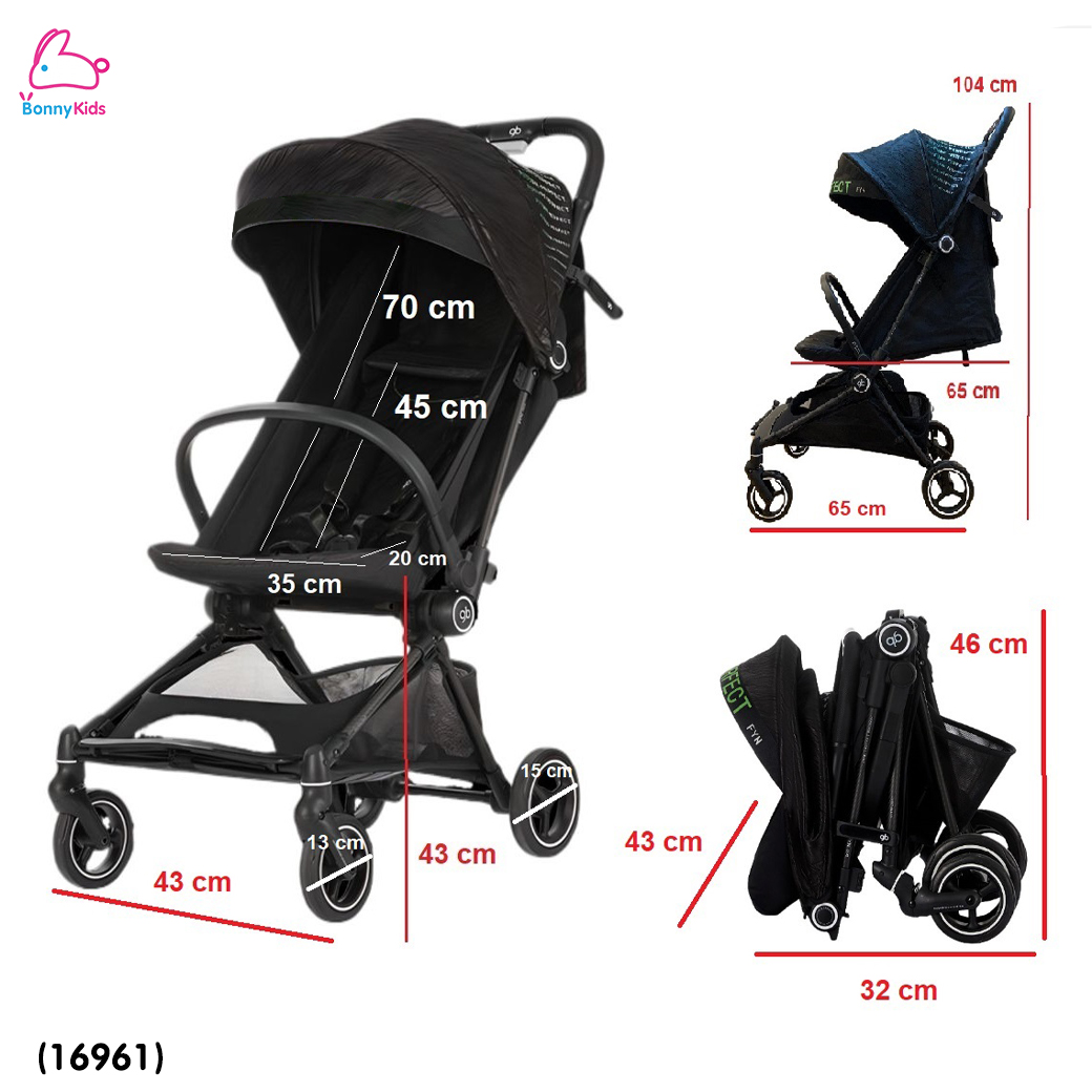 (16961) gb (จีบี) FYN Plus รถเข็นเด็ก ขึ้นเครื่องได้ โครงคาบอน แข็งแรงกว่าเดิม 5 เท่า ใช้ได้ตั้งแต่แรกเกิด 0+