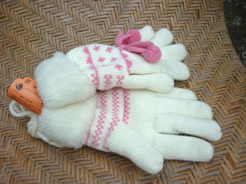 ถุงมือไหมพรมบุขนอุ่นติดลบ น่ารักมากๆ