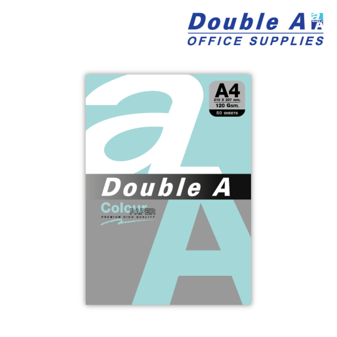 กระดาษสี / การ์ดสี A4 120 แกรม แพ็ค 50 แผ่น สี Blue-Cyan