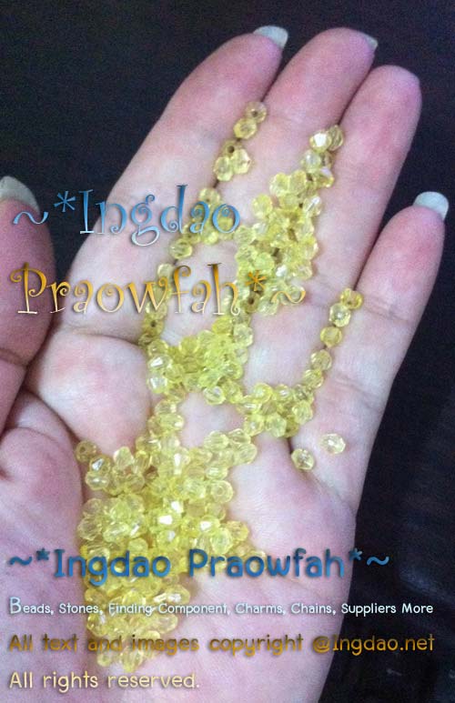 A5301- JQ4 คริสตัลอะครีลิค 4 มิล. สีเหลือง (10 กรัม / 10 บาท)