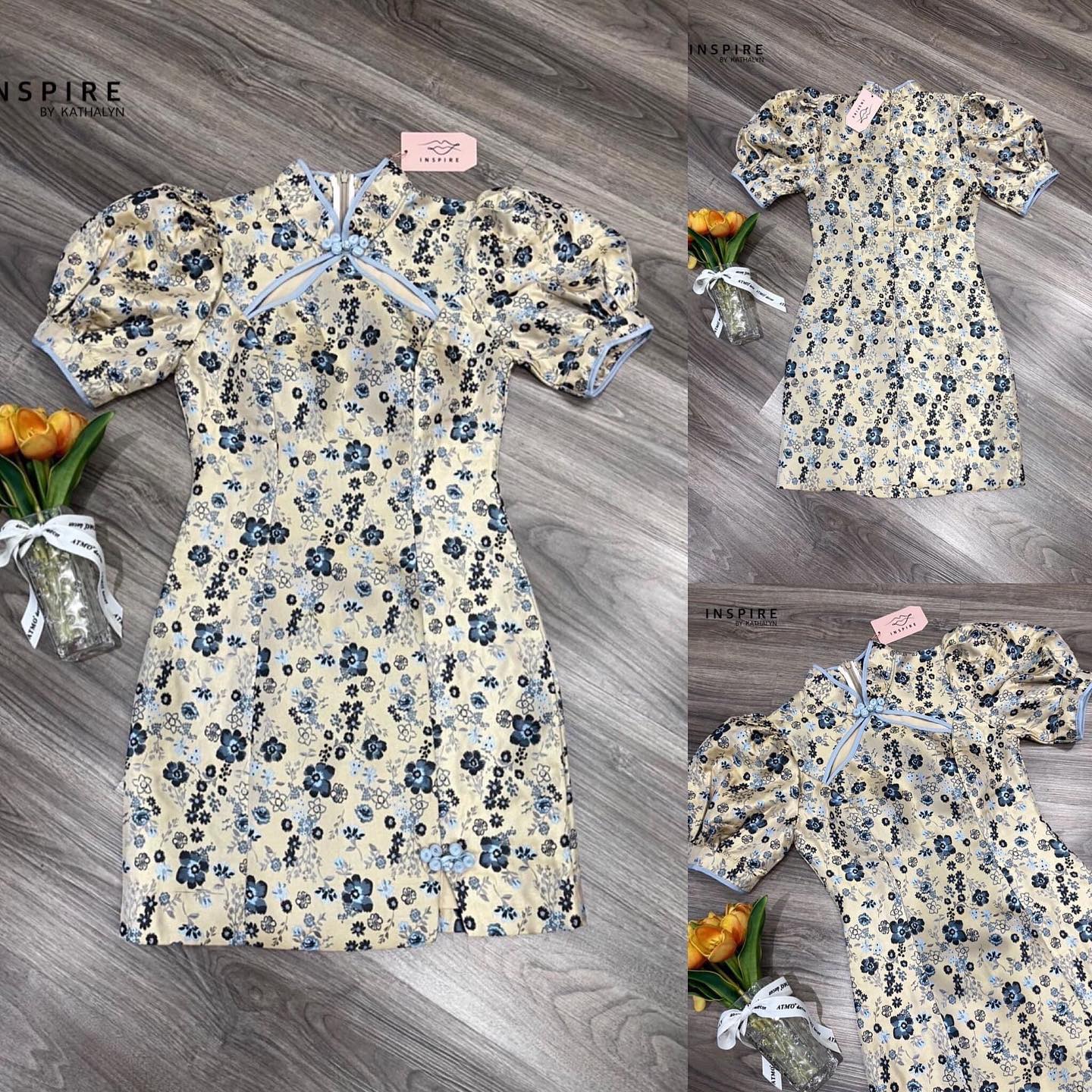 เดรสกระโปรงใส่ตรุษจีนปีนี้ ต้องสวยแซ่บ เดรสคอจีน แขนตุ๊กตา ทรง พอดีตัวใส่กำลังสวยมากๆค่ะ สินค้าคุณภาพ (พร้อมส่ง)