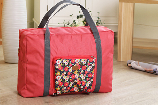 DINIWELL กระเป๋าเดินทางพับเก็บได้ ลายดอกไม้ เสียบกระเป๋าเดินทางได้ ผ้าเนื้อหนา ใหญ่ จุ ช่องเสียบใหญ่ มี 4 สี 4 ลาย ให้เลือก ผลิตจากโพลีเอสเตอร์คุณภาพดี