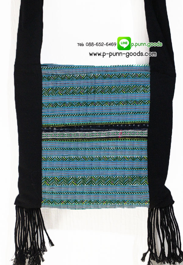 กระเป๋าย่าม ผ้าปักชาวเขา (ใบเล็ก) - size S (ผ้าเก่า)