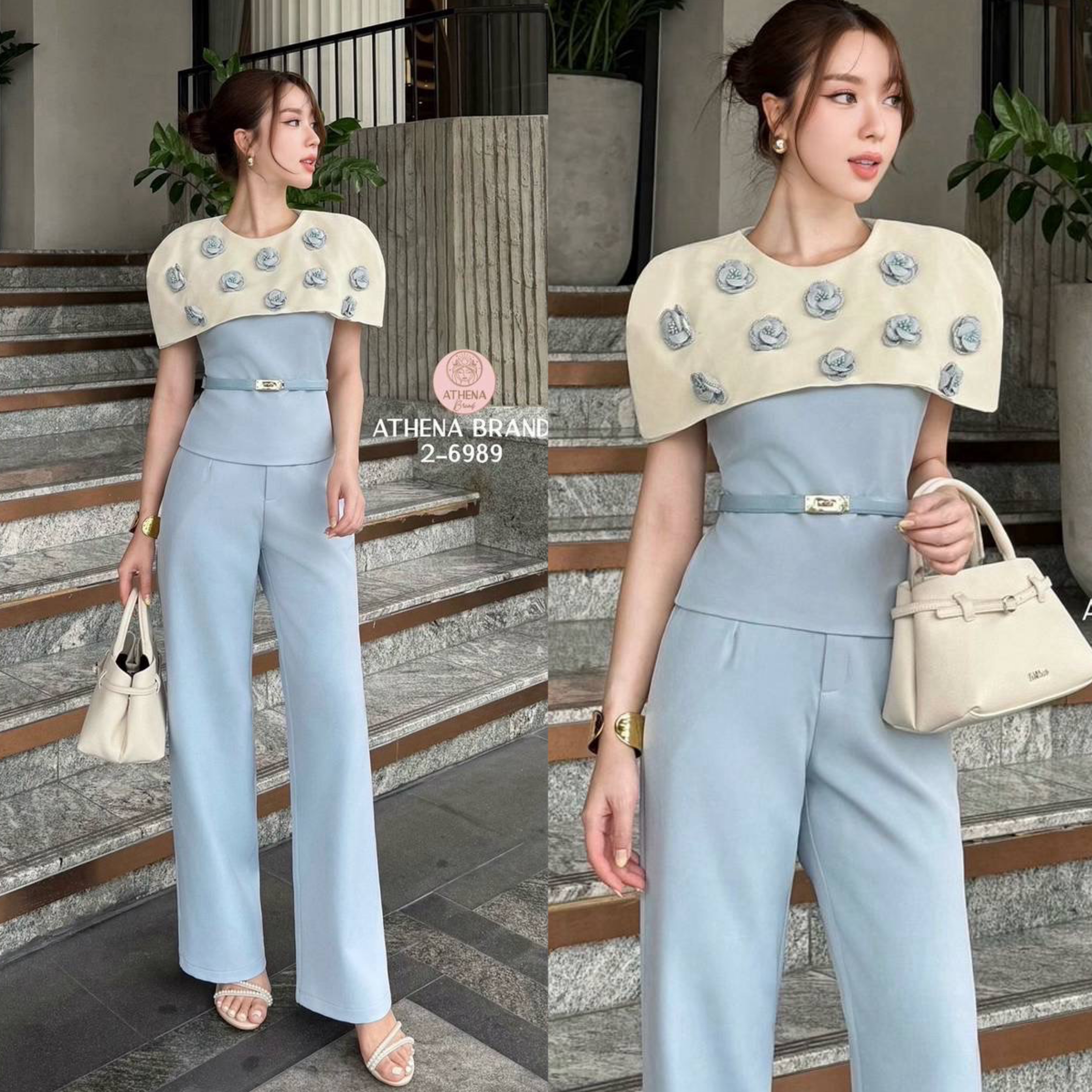 เชต เสื้อ+กางเกงขายาว+เข็มขัด ใส่สบาย : สินค้าคุณภาพ (พร้อมส่ง)
