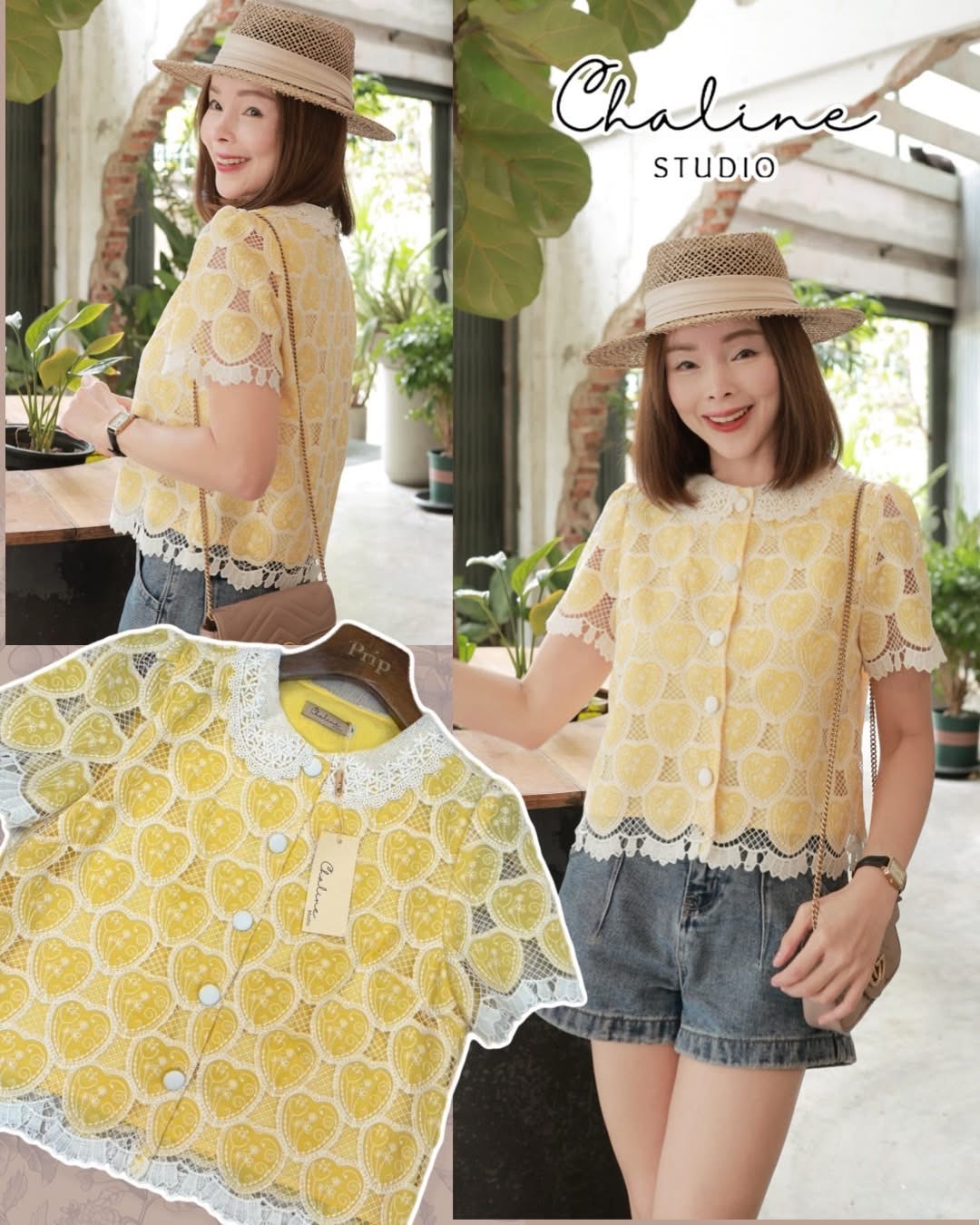 เสื้อลูกไม้คอตตอนซิลค์เนื้อดี ผ้าฉลุลายสวยงามทั้งตัว ชายแขนชายเสื้อหยักโค้งตามเชิงลูกไม้ สีน่ารักสดใสคอแต่งปกลูกไม้น่ารัก ใส่สบาย : สินค้าคุณภาพ (พร้อมส่ง)