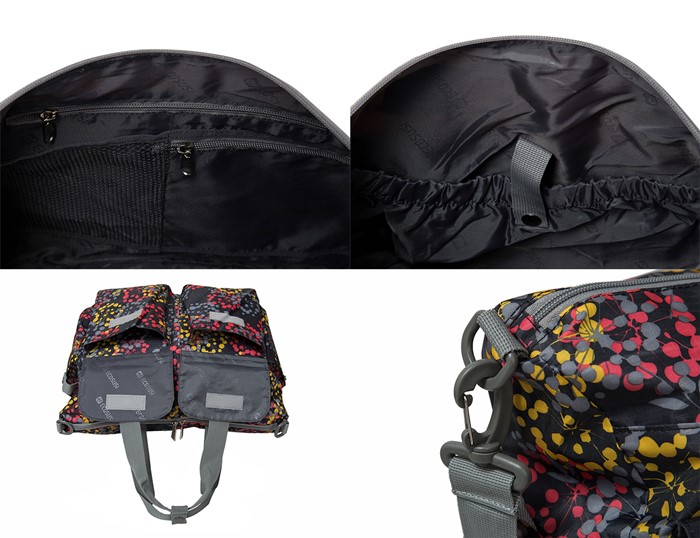 Ecosusi กระเป๋าคุณแม่ กระเป๋าสัมภาระคุณแม่ กระเป๋าแม่ลูกอ่อน แขวนรถเข็นเด็กได้ หิ้ว หรือสะพายไหล่ได้ (Black)