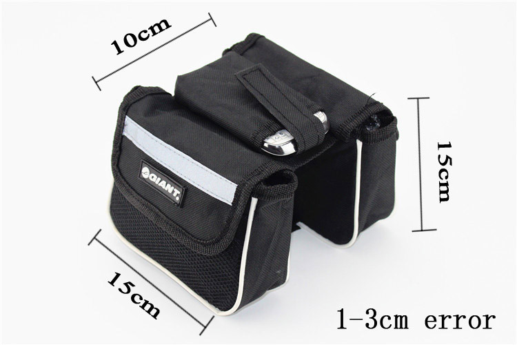 กระเป๋ากันน้ำแขวนเฟรมจักรยาน มีแถบสะท้อนแสง มี 3 สี ดำ, แดง, น้ำเงิน จำนวนจำกัด