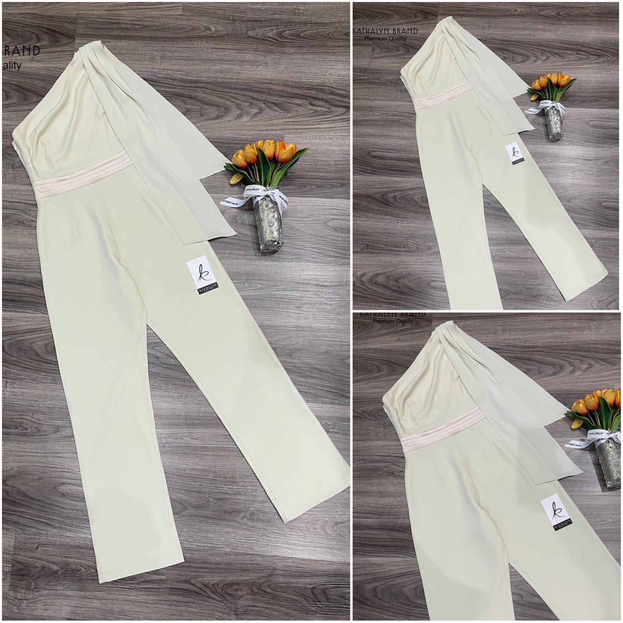 จั๊มสูทขายาว แขนกุดไหล่เดี่ยว ทรงสวยใส่พอดีตัวสีสวยขับผิว สินค้าคุณภาพ (พร้อมส่ง)