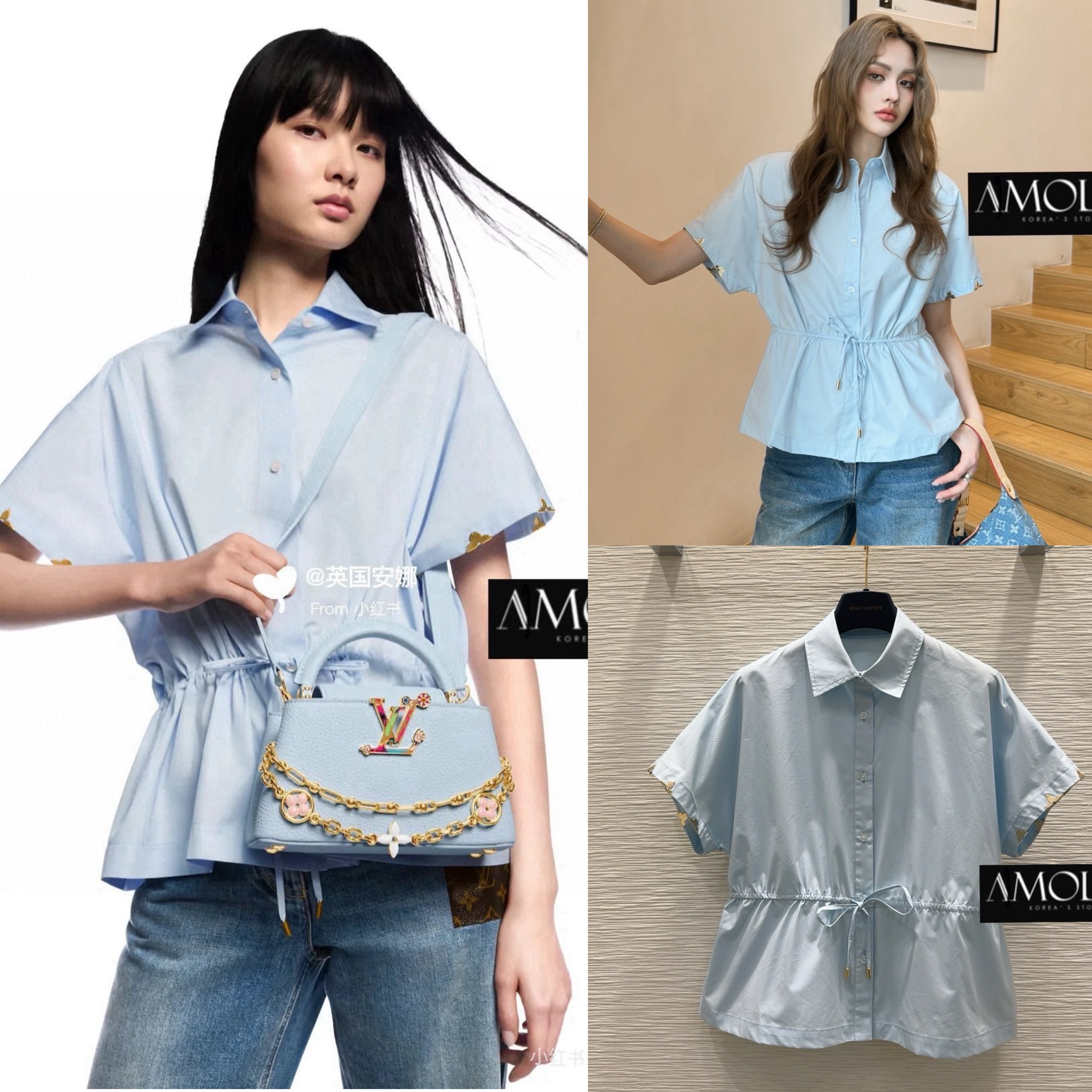 เชิ้ต LV. เนื้อผ้าอย่างดี สวยหรู ดูแพง ใส่สบาย : สินค้าคุณภาพ (พร้อมส่ง)