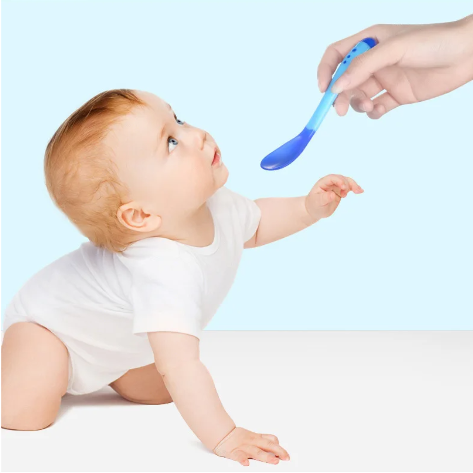 ช้อนส้อมเด็ก ช้อนกินข้าวลูก ช้อนเด็กหัดกิน เปลี่ยนสีตามอุณหภูมิอาหาร NanaBaby