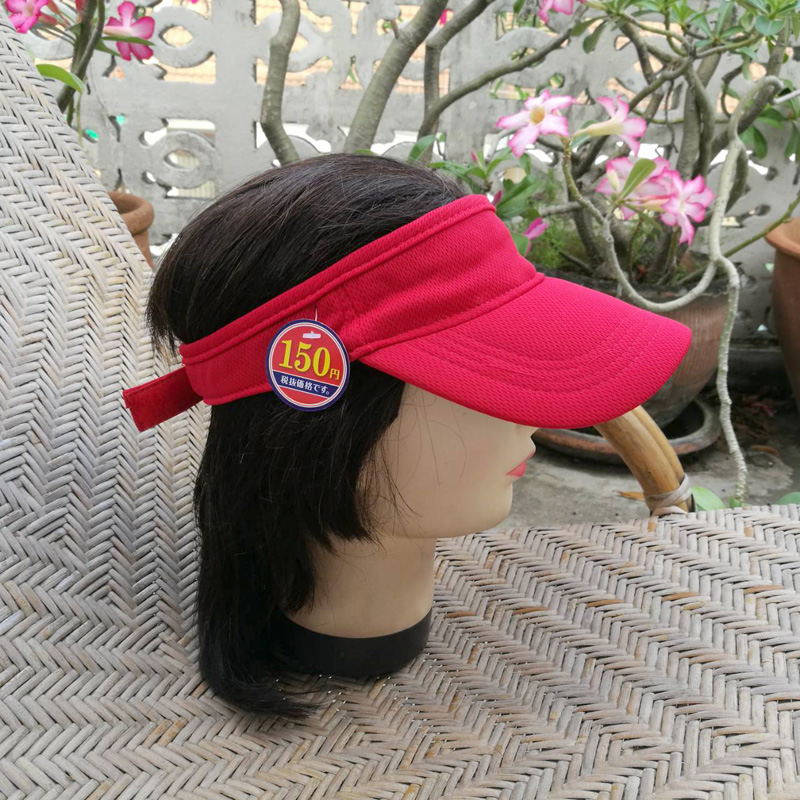 หมวกเปิดหัว หมวกไวเซอร์ สีแดงแจ่มๆ