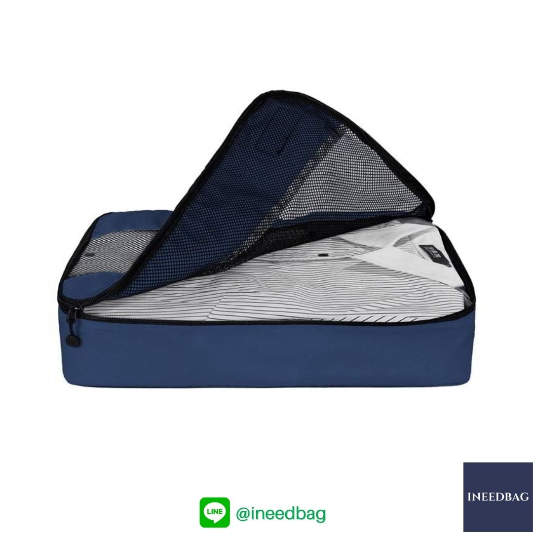 Bagsmart กระเป๋าจัดระเบียบเดินทาง 4 ใบต่อชุด ใส่เสื้อผ้า ชั้นใน ถุงเท้า เข็มขัด (ฺNavy Blue) (Bagsmart Packing Cubes 4-Pcs Travel Organizer)