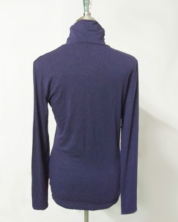 เสื้อฮีทเทคหญิง ม่วงกลิตเตอน์ TOPVALU Sz LL