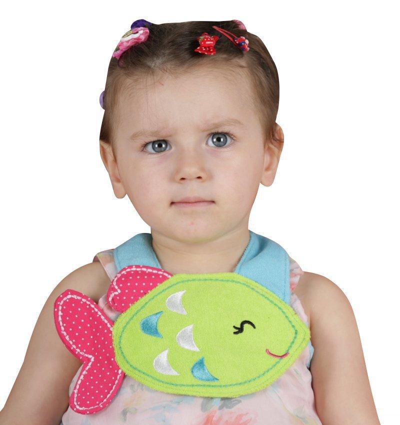 NanaBaby ผ้ากันเปื้อนเด็ก ผ้าซับน้ำลายเด็ก เนื้อผ้าขนหนู ปักลายการ์ตูนน่ารัก สุดพรีเมี่ยม