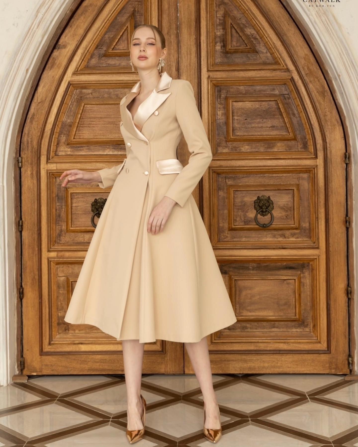 เดรสปกเลื่อมกระโปรงบาน+กระโปรงสุ่ม งาน ผ้าเนื้อดี ผ้าสวยสุดๆ : สินค้าคุณภาพ (พร้อมส่ง)