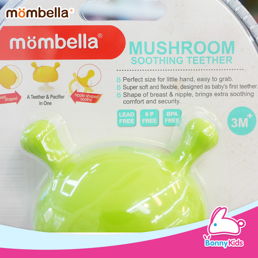 (15050) ยางกัดเห็ด Mombella Mushroom Soothing Teether-Pink ยางกัดสุดฮิตในอังกฤษ(สีชมพู)