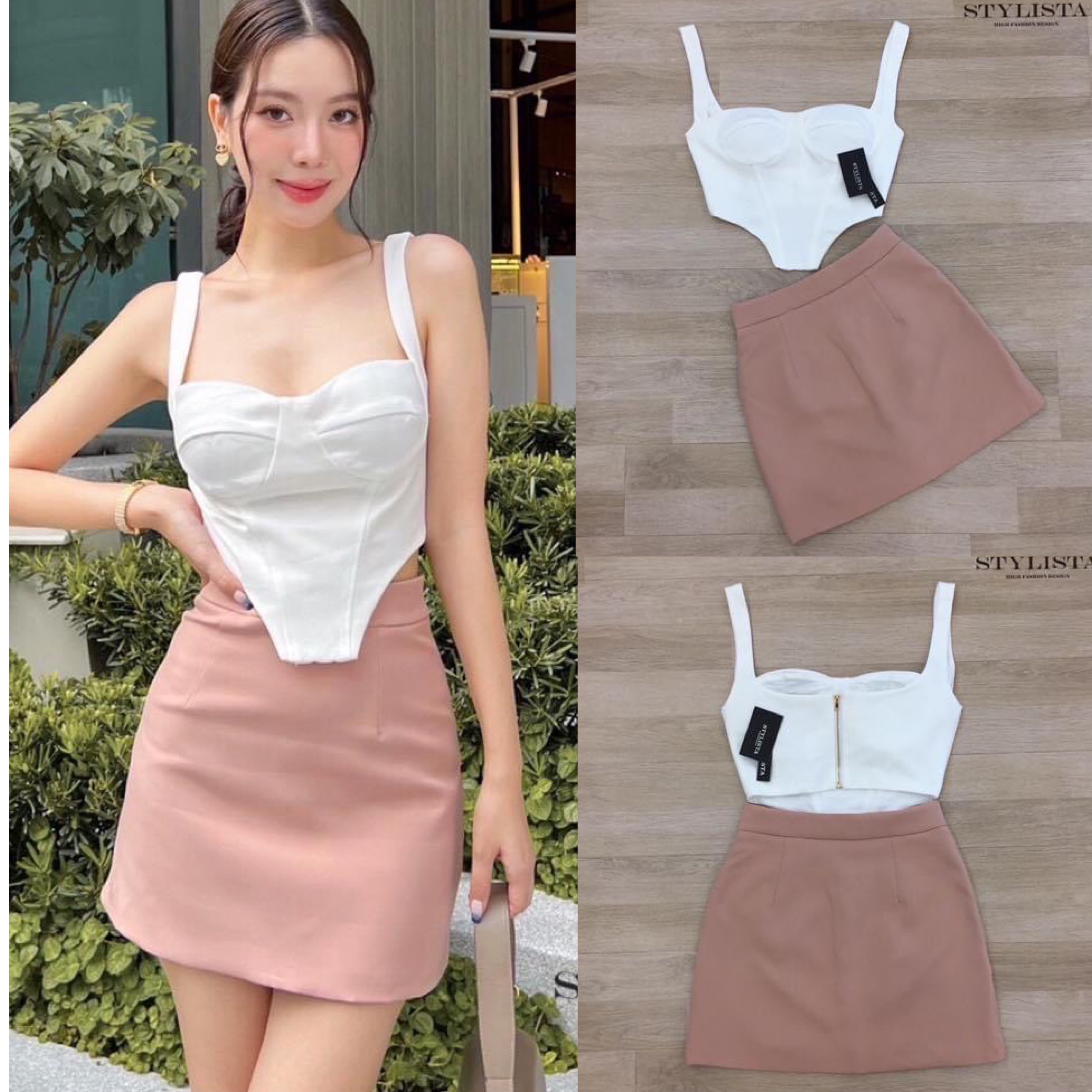 เซตเสื้อ กระโปรงใส่สวยเรียบหรูดูดีมาก แพลตเทินดีงาม ใส่สวยเปะสุดๆ สินค้าคุณภาพ (พร้อมส่ง)