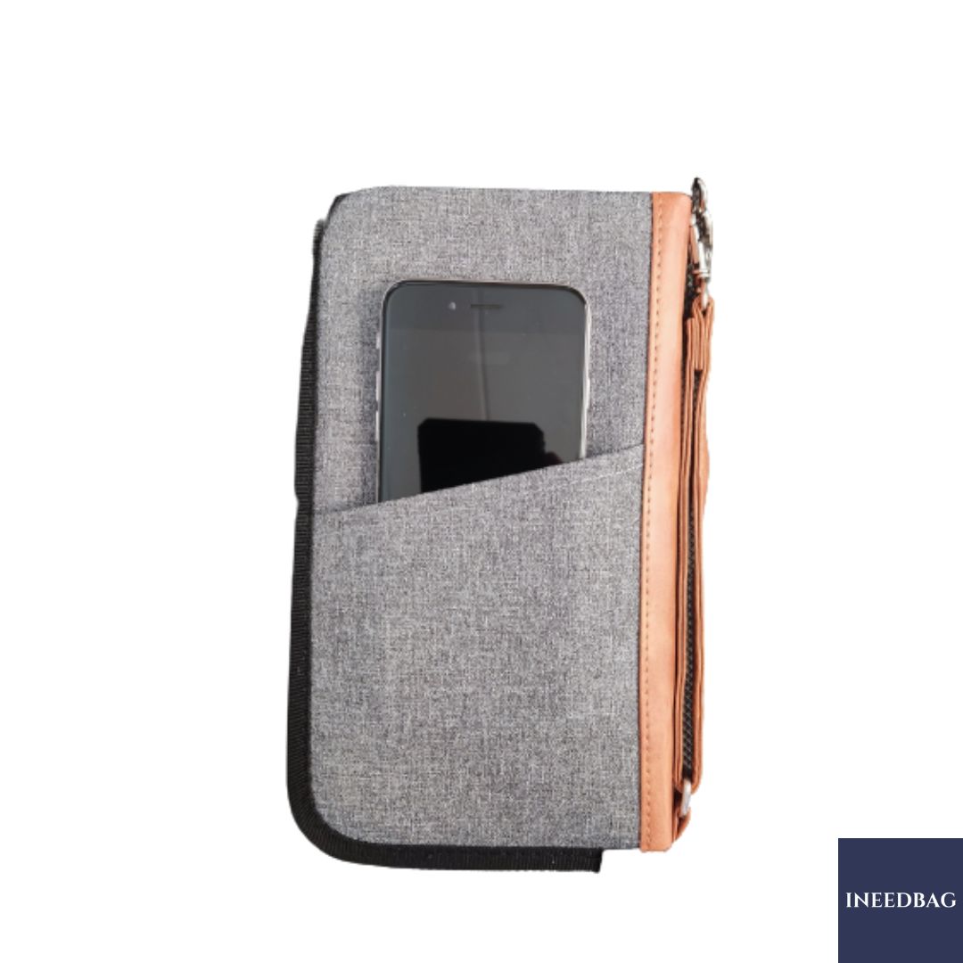 กระเป๋าใส่พาสปอร์ตใบยาว กระเป๋าใส่เอกสารการเดินทาง RFID PASS พร้อมช่องป้องกันการสแกน RFID มี 2 สีให้เลือก