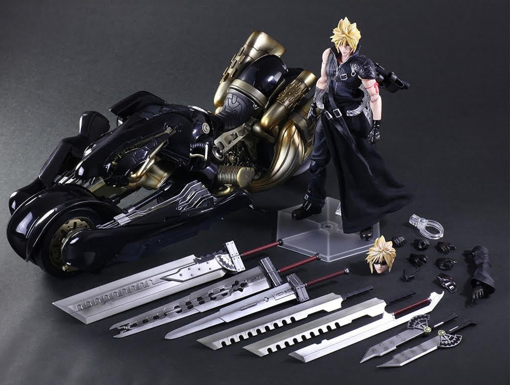 พร้อมส่ง FINAL FANTASY VII ADVENT CHILDREN PLAY ARTS KAI ACTION FIGURE Cloud Strife & Fenrir ร