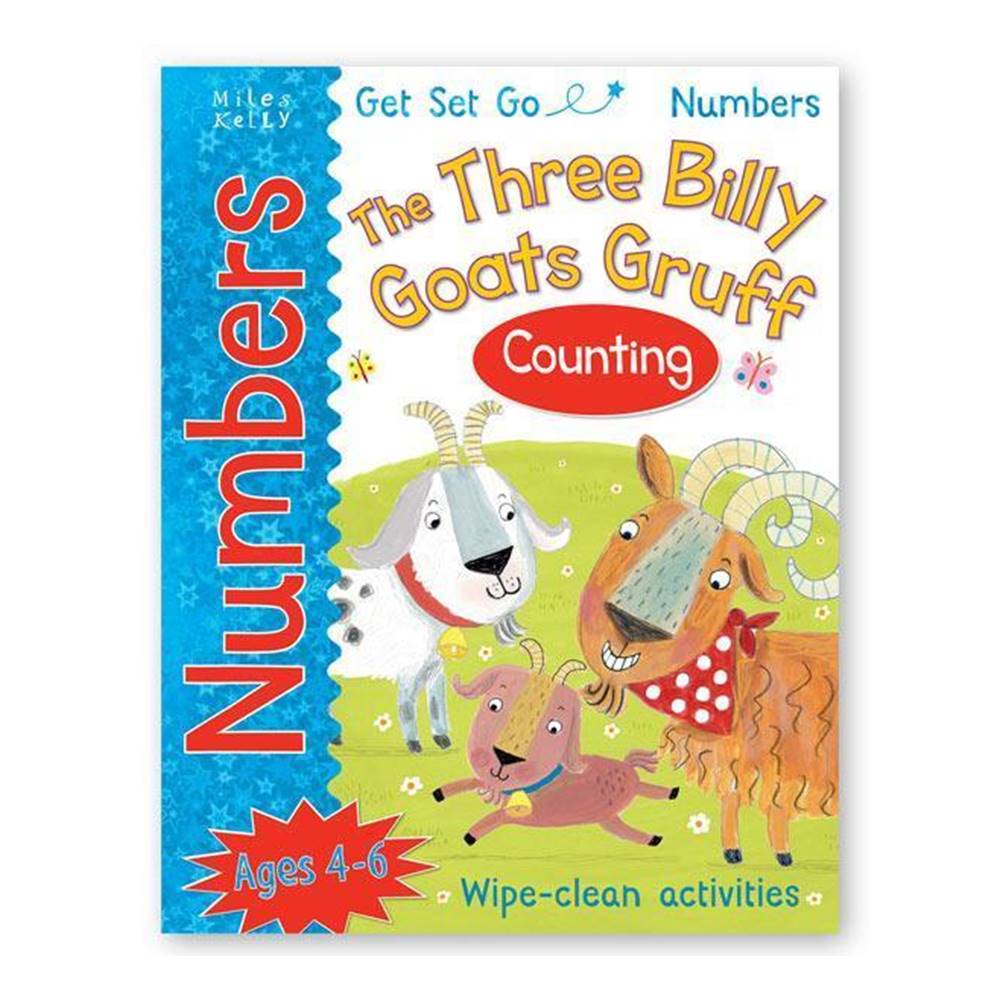 Miles Kelly : Get Set Go Numbers Age 4-6 : Classic Fairly Tales 4 Books Collection : เซตหนังสือเสริมสร้างความเข้าใจเกี่ยวกับตัวเลขผ่านนิทาน 3 เล่ม Gingerbread Man, Elves, Jack, 3 Billy Goats