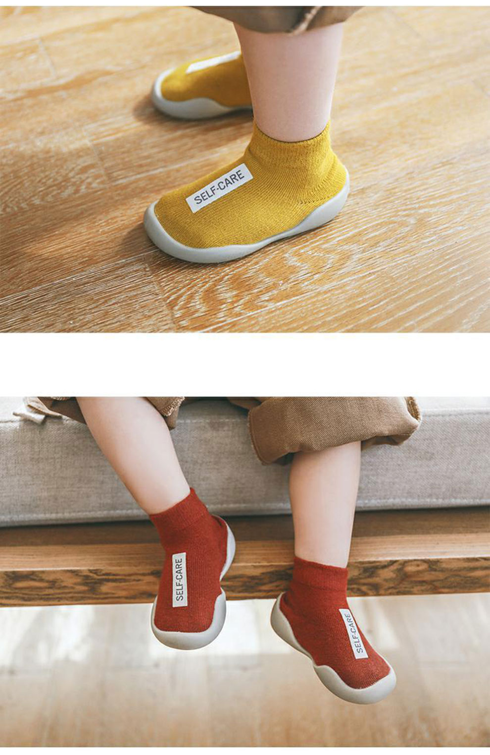 รองเท้าเด็กเล็ก 6 เดือน 1-2-3 ขวบ รองเท้าถุงเท้า รองเท้าหัดเดิน รองเท้าเด็กชาย หญิง พื้นกันลื่นยืดหยุ่น ใส่สบาย