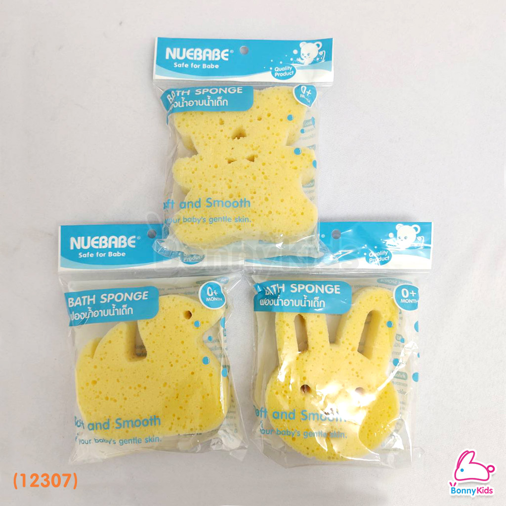 (12307) NUEBABE (นูเบบ) Bath Sponge ฟองน้ำอาบน้ำเด็ก รูปสัตว์ (คละลาย)