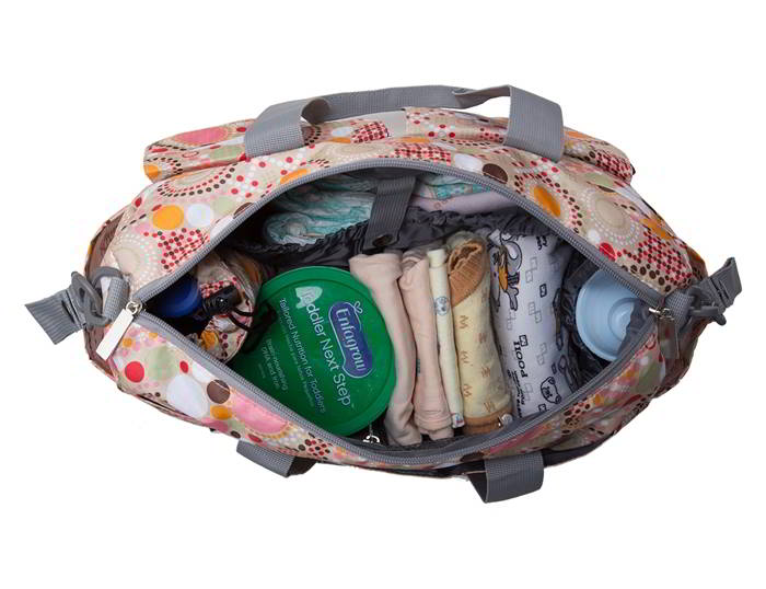 Ecosusi กระเป๋าคุณแม่ กระเป๋าสัมภาระคุณแม่ กระเป๋าแม่ลูกอ่อน แขวนรถเข็นเด็กได้ หิ้ว สะพายไหล่ได้ (Pink)