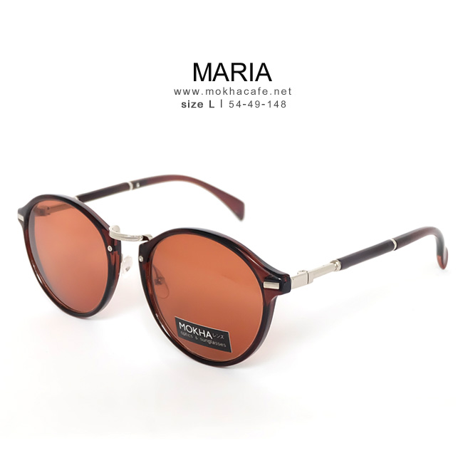 [pre-order] แว่นกันแดด MARIA - brown กรอบ oversize กว้าง 148 มม. (sizeL)