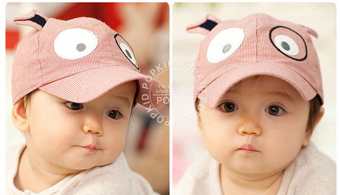 หมวกแคปเด็กอ่อน ปักรูปหน้าสัตว์ มีหูตั้ง น่ารัก ขนาด 6-18 เดือน