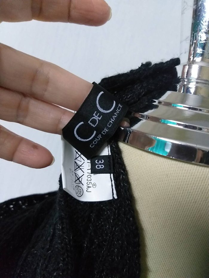 ผ้าพันคอโดนัท C DE C COUP DE CHANCE ไหมพรมถักลายสวย