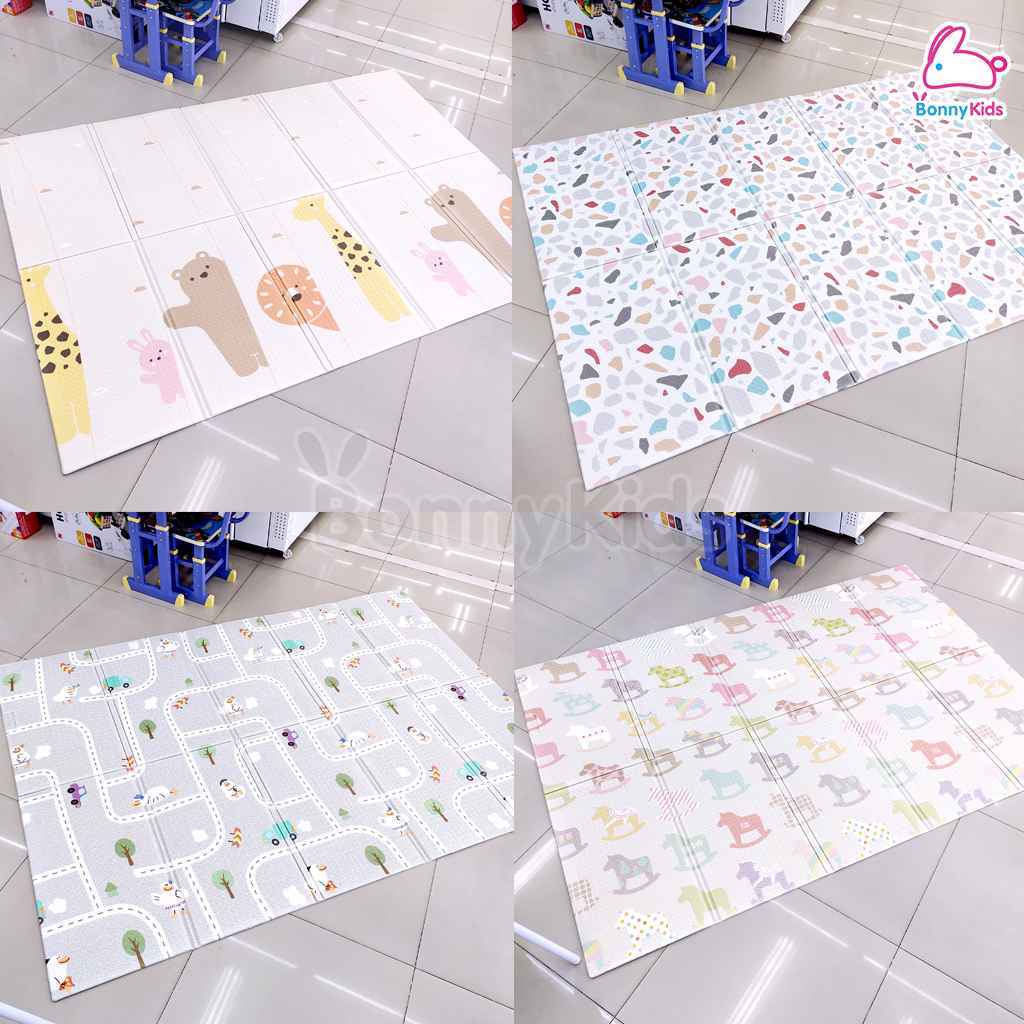 PARKLON (ปาร์คลอน) แผ่นรองคลานเกาหลี รุ่นPE Portable Mat พับพกพาได้ เกรดพรีเมี่ยม ขนาด 140x200 หนา 1.0cm