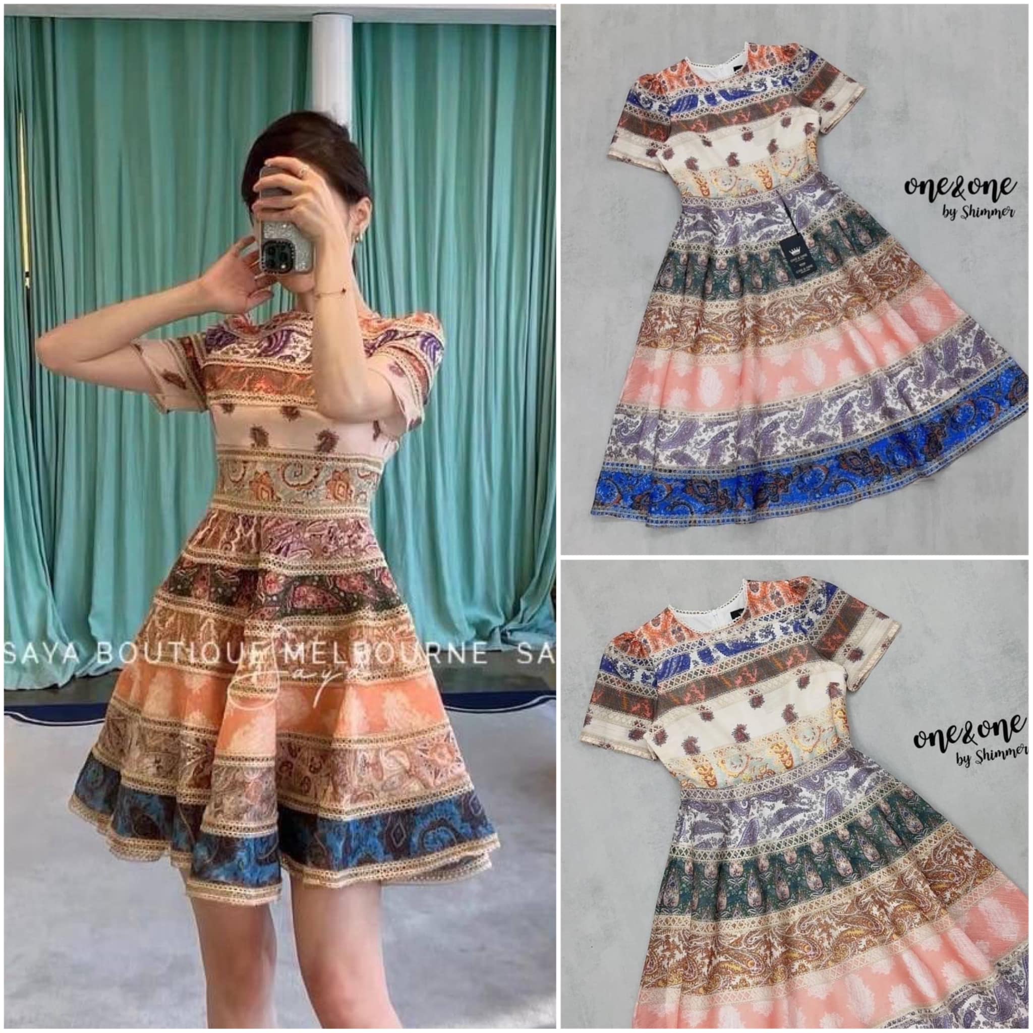 มิดี้เดรสความยาวคลุมเข่า 👍🏻 สินค้าคุณภาพ (พร้อมส่ง)