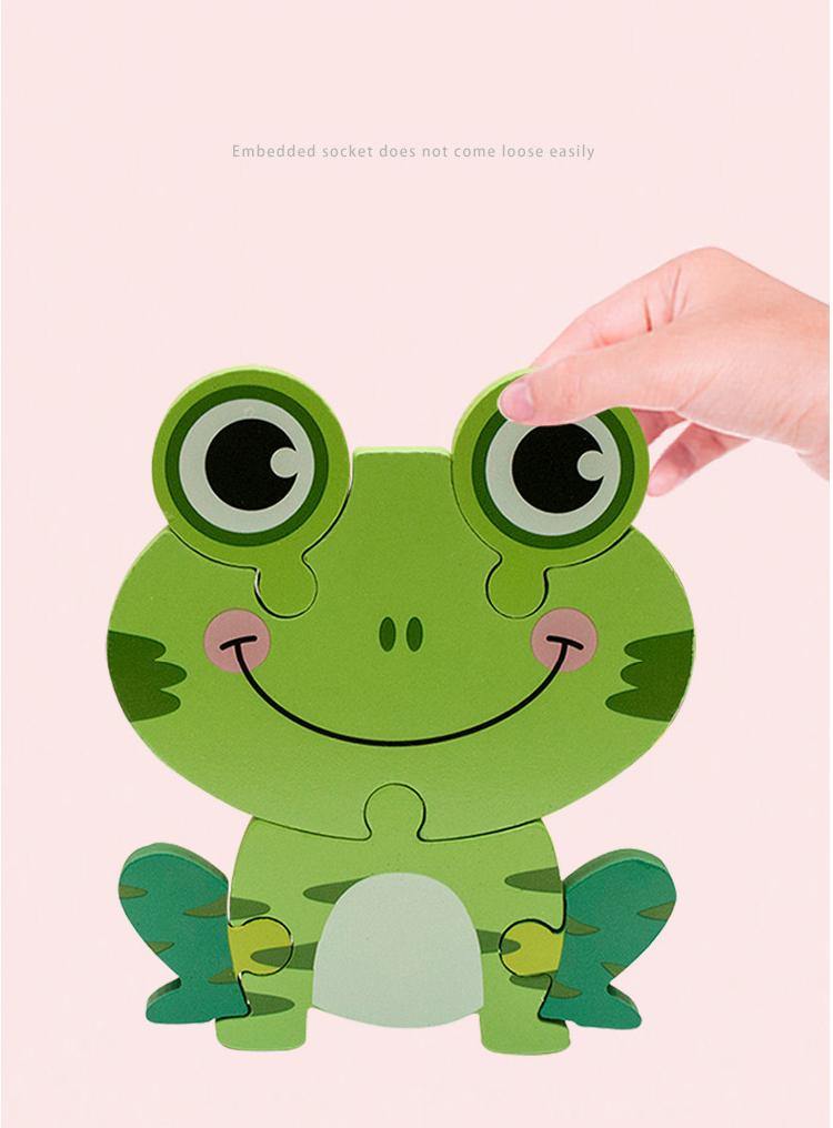 NanaBaby จิ๊กซอว์ไม้ จิ๊กซอเด็กเล็ก 3D Wooden Jigsaws รูปสัตว์ ของเล่นไม้ ของเล่นเสริมพัฒนาการเด็กเล็ก