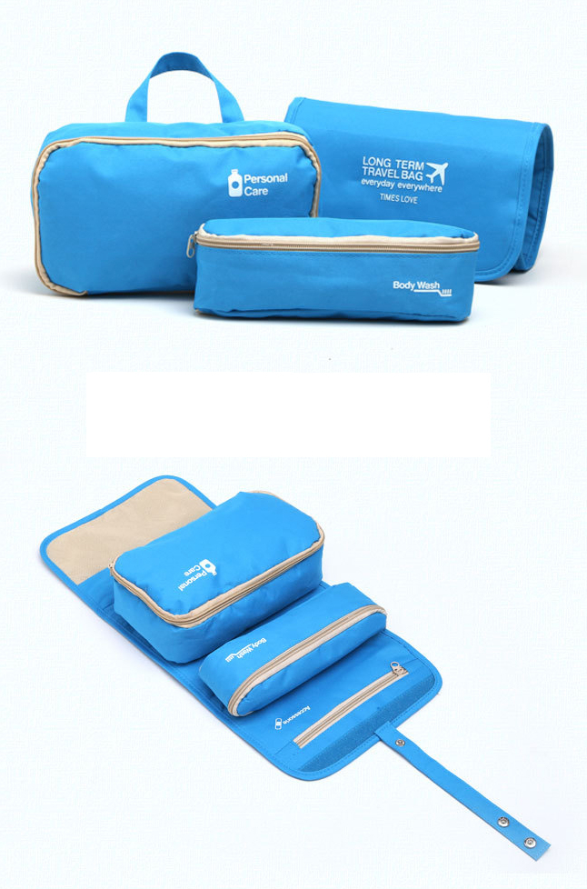 กระเป๋าใส่อุปกรณ์อาบน้ำ คุณภาพดี แขวนได้ ดึงกระเป๋าอีกสองใบแยกใช้ได้