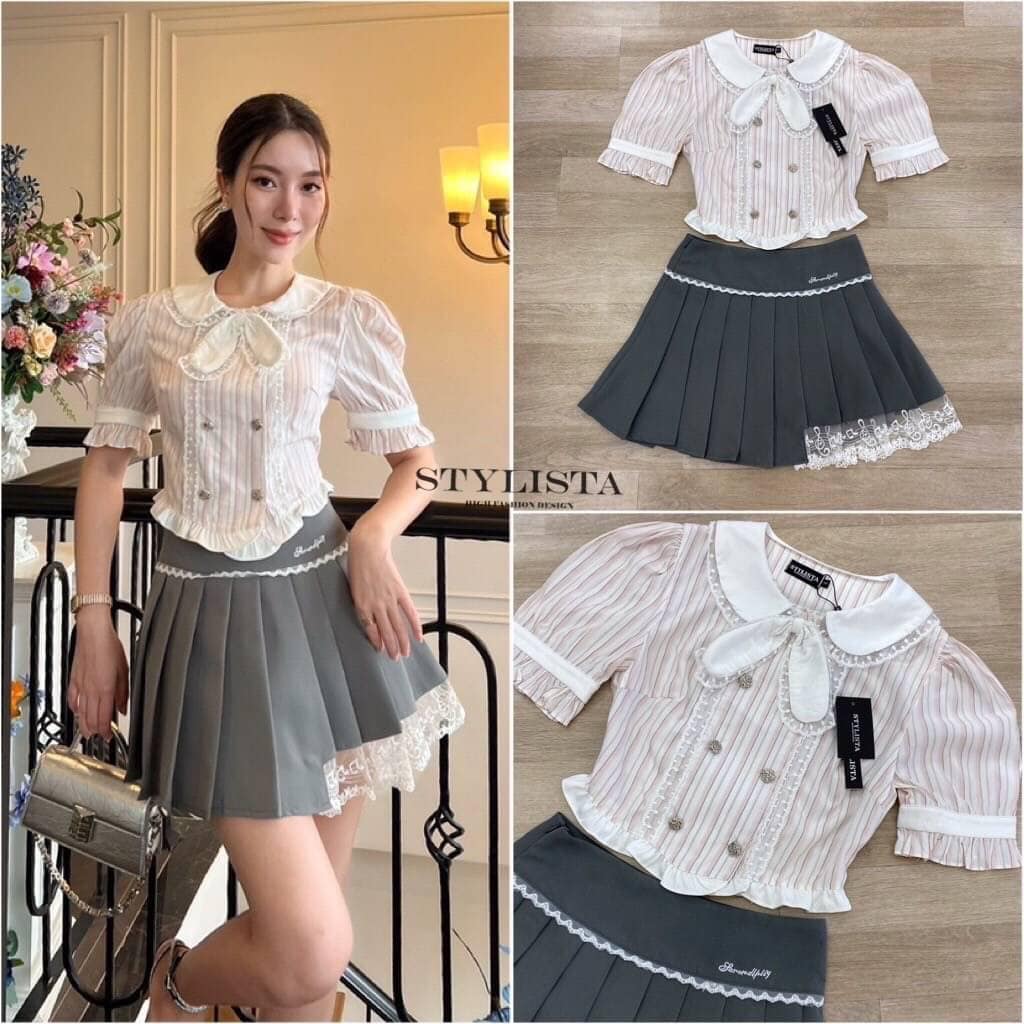 เซตเสื้อ กระโปรงใส่สวยเรียบหรูดูดี ต้องมีติดตู้ไว้เลย แพลตเทินดีงาม ใส่สวยเปะสุดๆ ใส่สบาย สินค้าคุณภาพ (พร้อมส่ง)