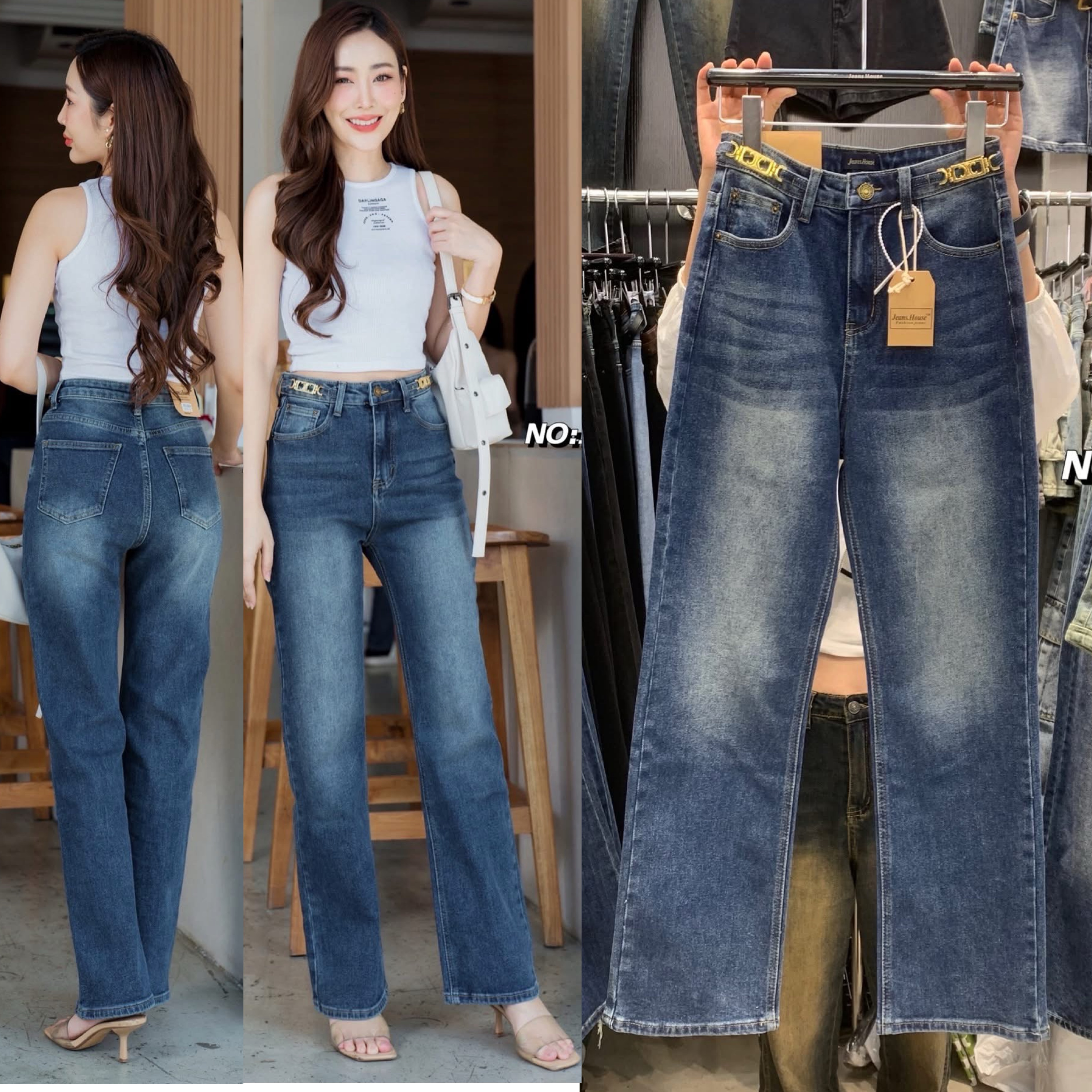 กางเกงยีนส์ขากระบอก ทรงเอวสูงงงง เนื้อผ้ายีนส์ยืดค่า คือนิ่มหนา ยืดหยุ่นดีมากกกก ใส่สบายสุดๆ ช่วงเอวเพิ่มลูกเล่นตรงขอบกางเกง ใส่สบาย : สินค้าคุณภาพ (พร้อมส่ง)