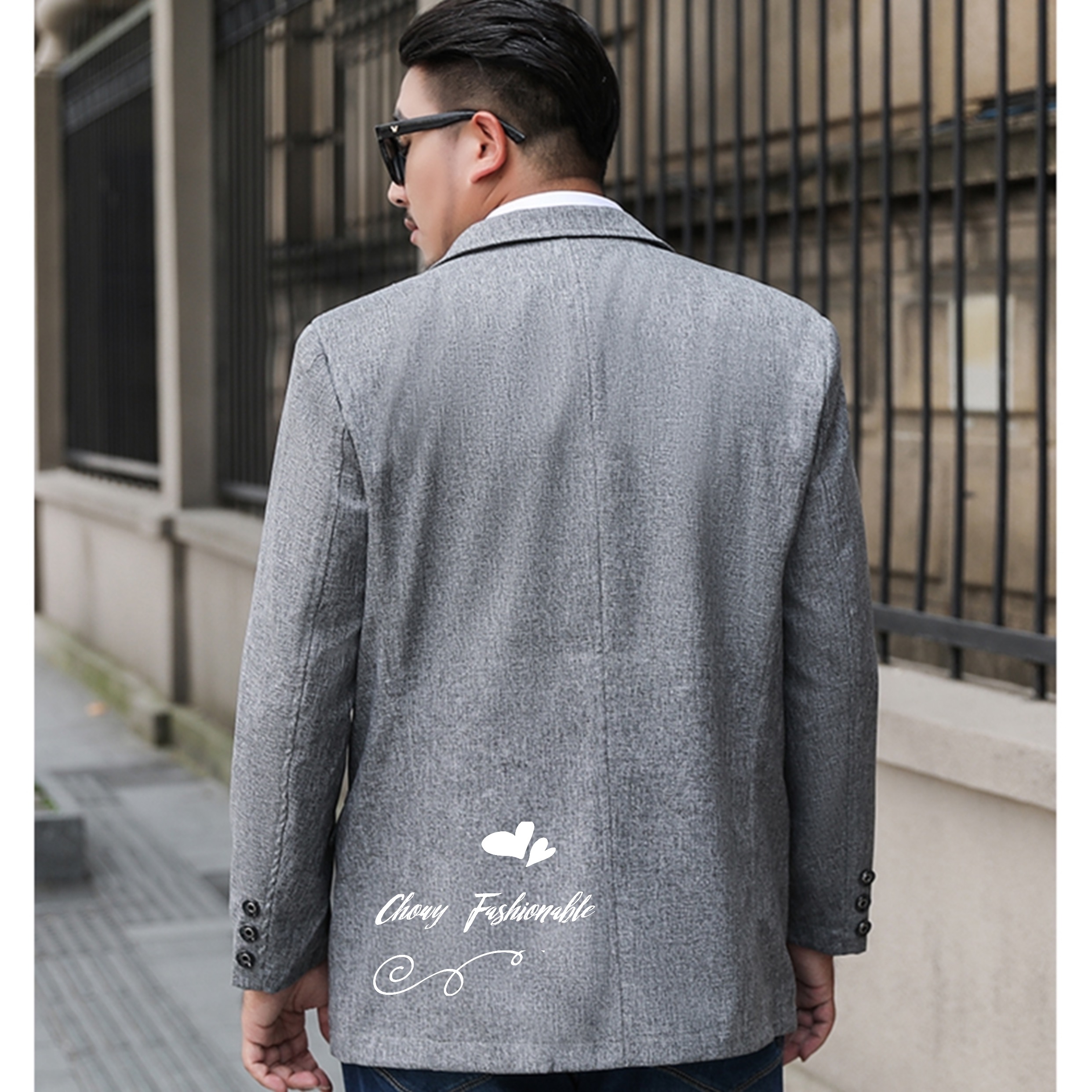 เสื้อสูทผู้ชายไซส์ใหญ่ 3XL-8XL รอบอก 42-56 นิ้ว สูทเบลเซอร์ผู้ชาย Men Blazer FF0340