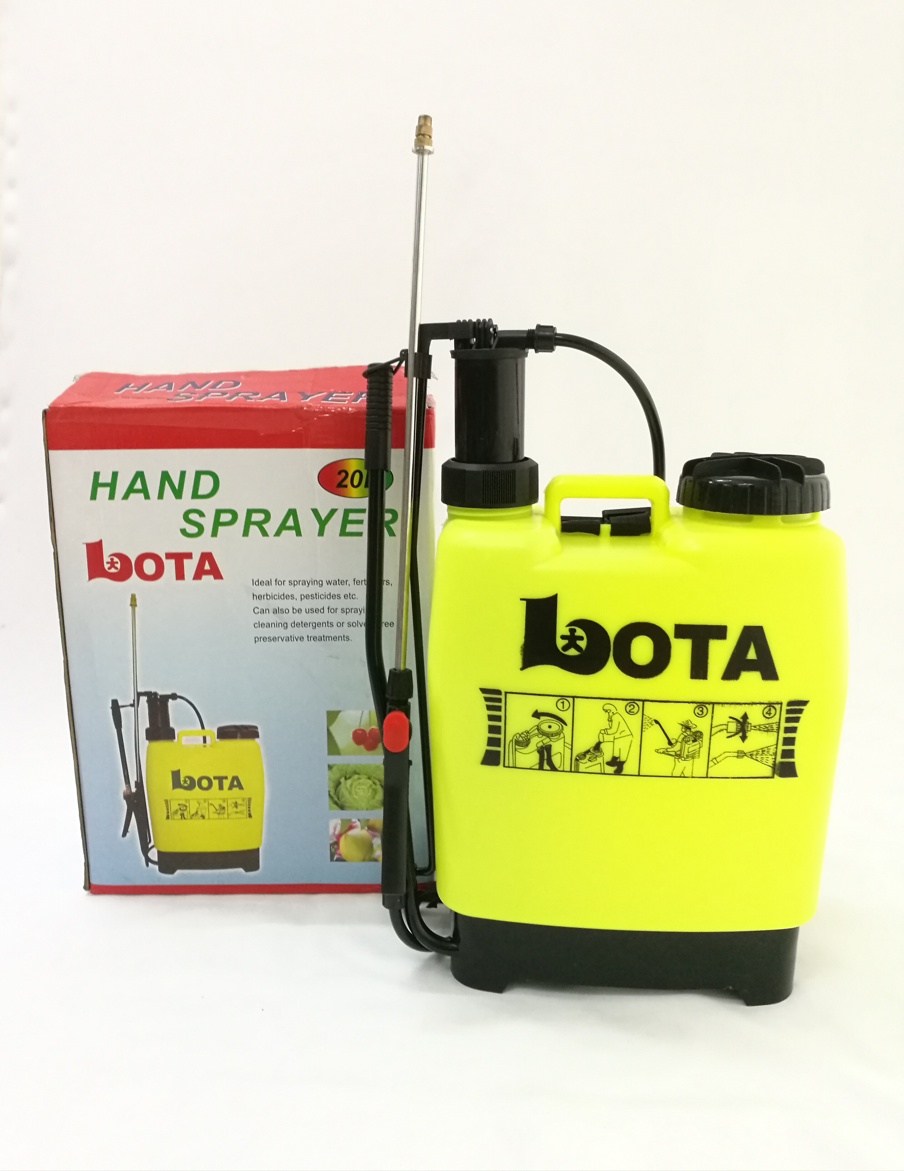 ถังโยกพ่นยา LOTA 20ลิตร ก้านสแตนเลส หัวพ่นทองเหลือง ส่งฟรี