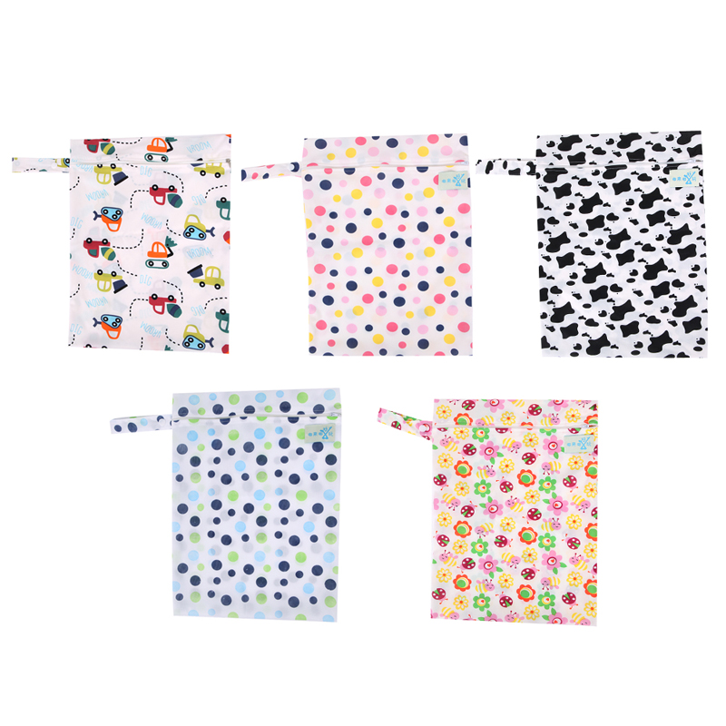 กระเป๋าใส่ผ้าเปียก ถุงผ้าเปียก ใส่กางเกงผ้าอ้อมรอซัก Baby Wet Bag