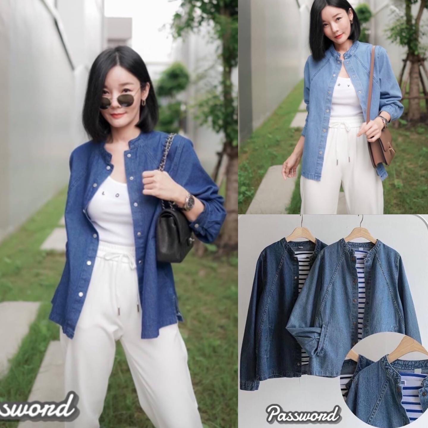 เสื้อคลุมยีนส์สไตล์เกาหลี ผ้าฟอกเนื้อนุ่มมม สีสวยใส่แมทง่าย มีกระเป๋าล้วงด้านข้าง : สินค้าคุณภาพ (พร้อมส่ง)