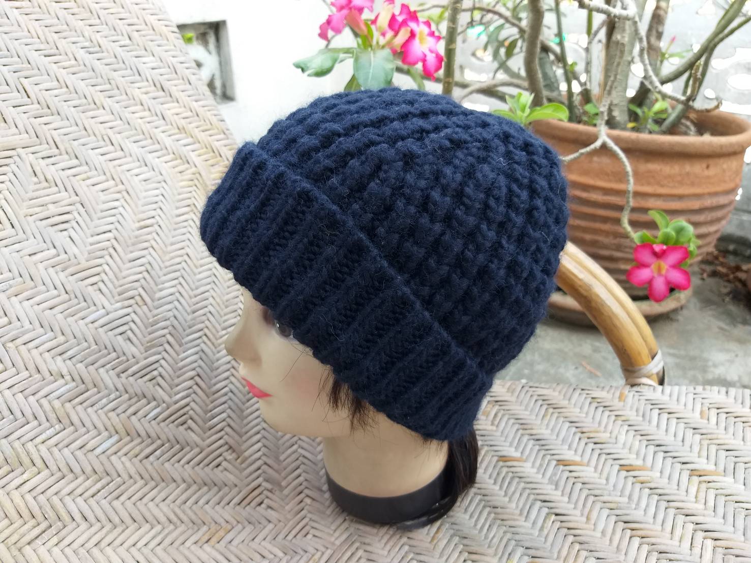 หมวกไหมพรมขนสัตว์ Uniqlo