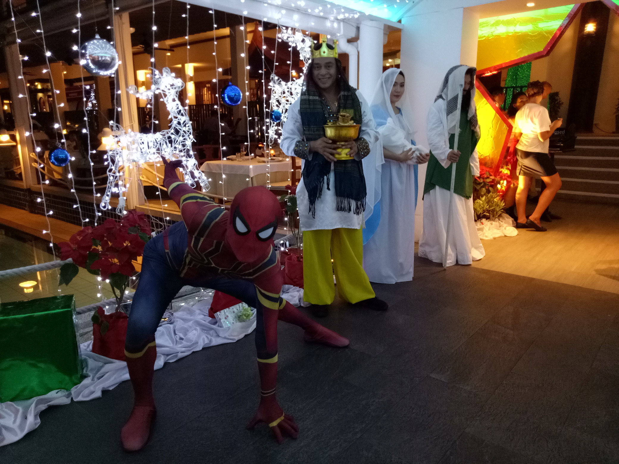 คอสเพลย์ การแสดง โชว์ Show Event อีเว้นท์ งานเลี้ยงสังสรรค์ งานวันเกิด Spider Man Merry Christmas Days 25/12/2560