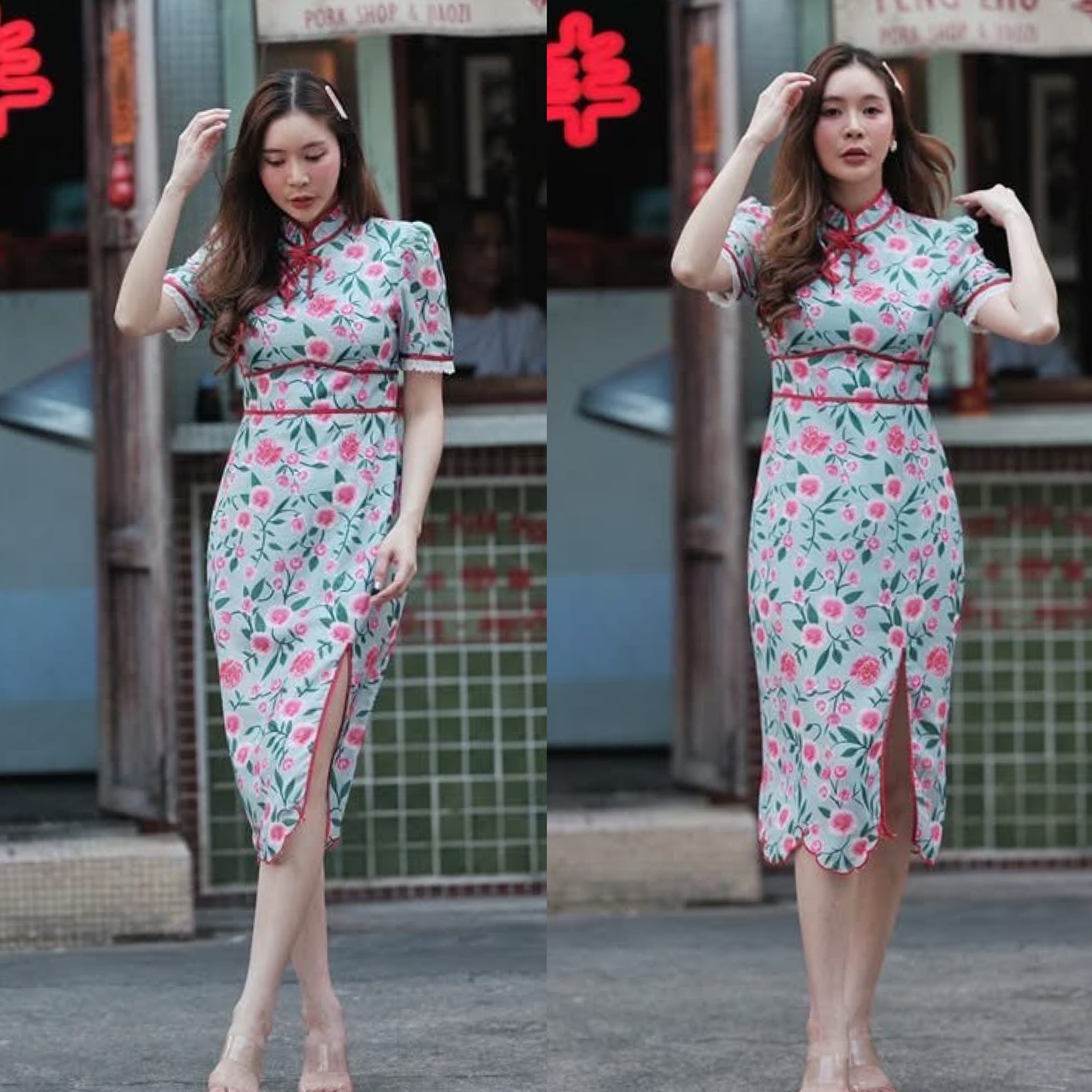 เดรสกี่เพ้าตัวยาวแขนตุ๊กตา ลายผ้าคือสวยมากชายกระโปรงปักทำ cutwork สีสวยละมุนลายผ้าคือสวยมากๆมีซิปด้านหลัง คัทติ้งเป๊ะ ใส่สบาย : สินค้าคุณภาพ (พร้อมส่ง)