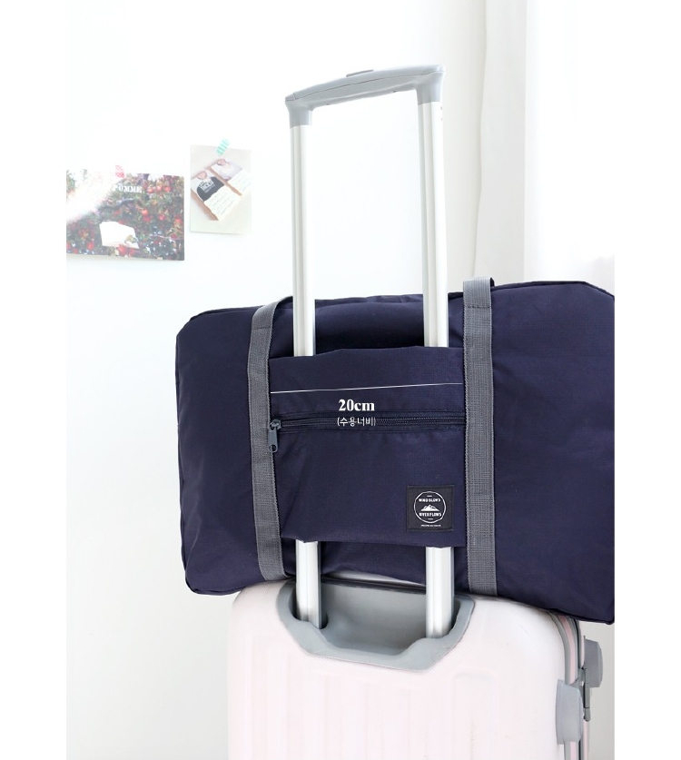 Wind Blows กระเป๋าเดินทางพับเก็บได้ เสียบที่จับกระเป๋าเดินทางได้ มีซิปรูดตอนพับเก็บ สำหรับการเดินทาง ท่องเที่ยว
