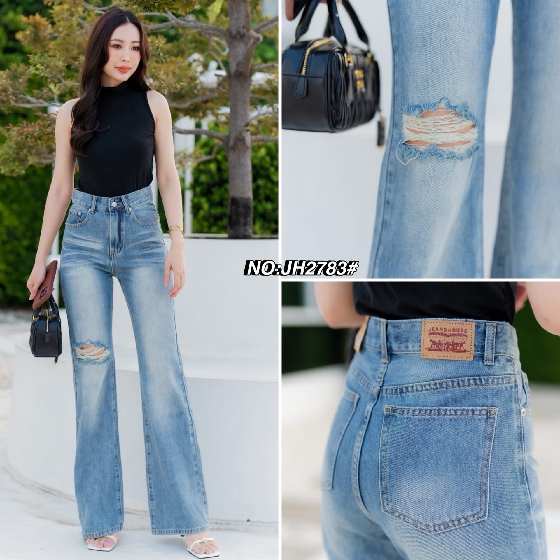 กางเกงทรงกระบอกที่แซปที่สุดในปฐพีนี้ ฮิตกันมากกก (ผ้าไม่ยืดคะ) งานปังที่สุด ฟอกสีสวย เพิ่มความสูงให้เมื่อสวมใส เอวสูงปรี๊ดปิดสะดือ ความยาวไม่เต่อ ทำขาดเข่าข้างหนึ่ง ใส่สบาย : สินค้าคุณภาพ (พร้อมส่ง)