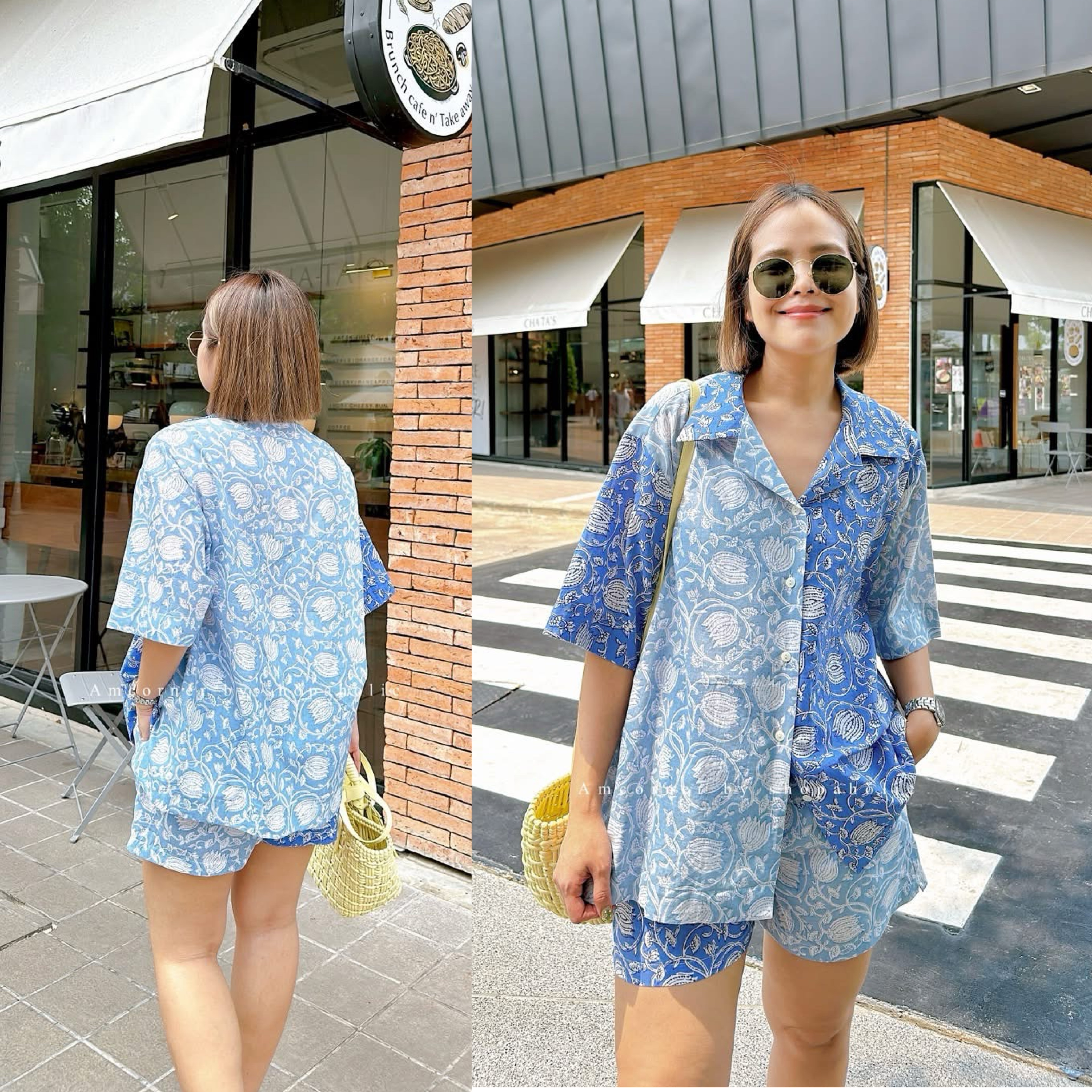 Hawii set shir ผ้าcottonอินเดีย เนื้อดี เนื้อนิ่ม ใส่สบาย : สินค้าคุณภาพ (พร้อมส่ง)