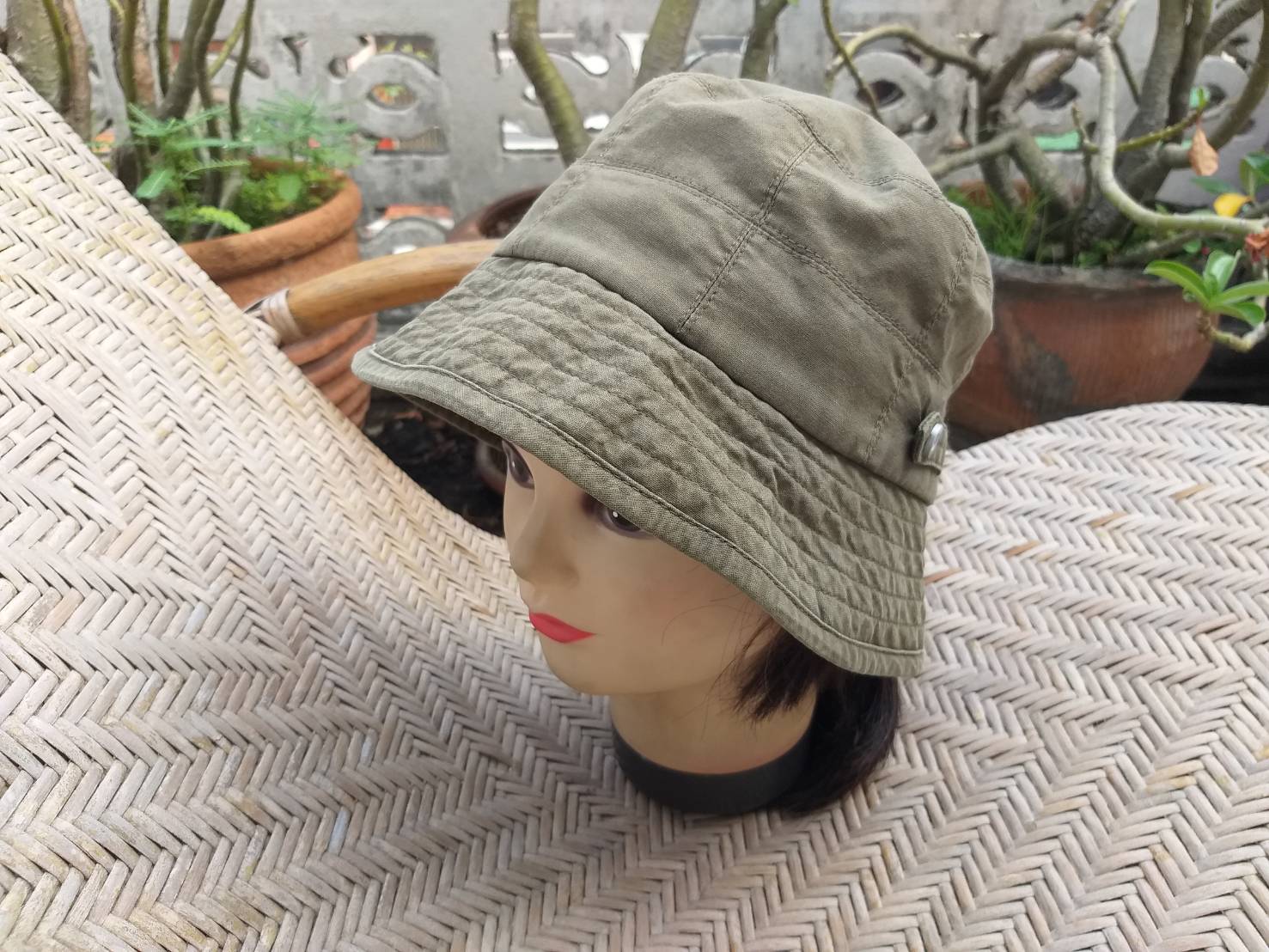 หมวกบักเก็ต หมวกปีกกว้าง TOPVALU แนวลุยๆ