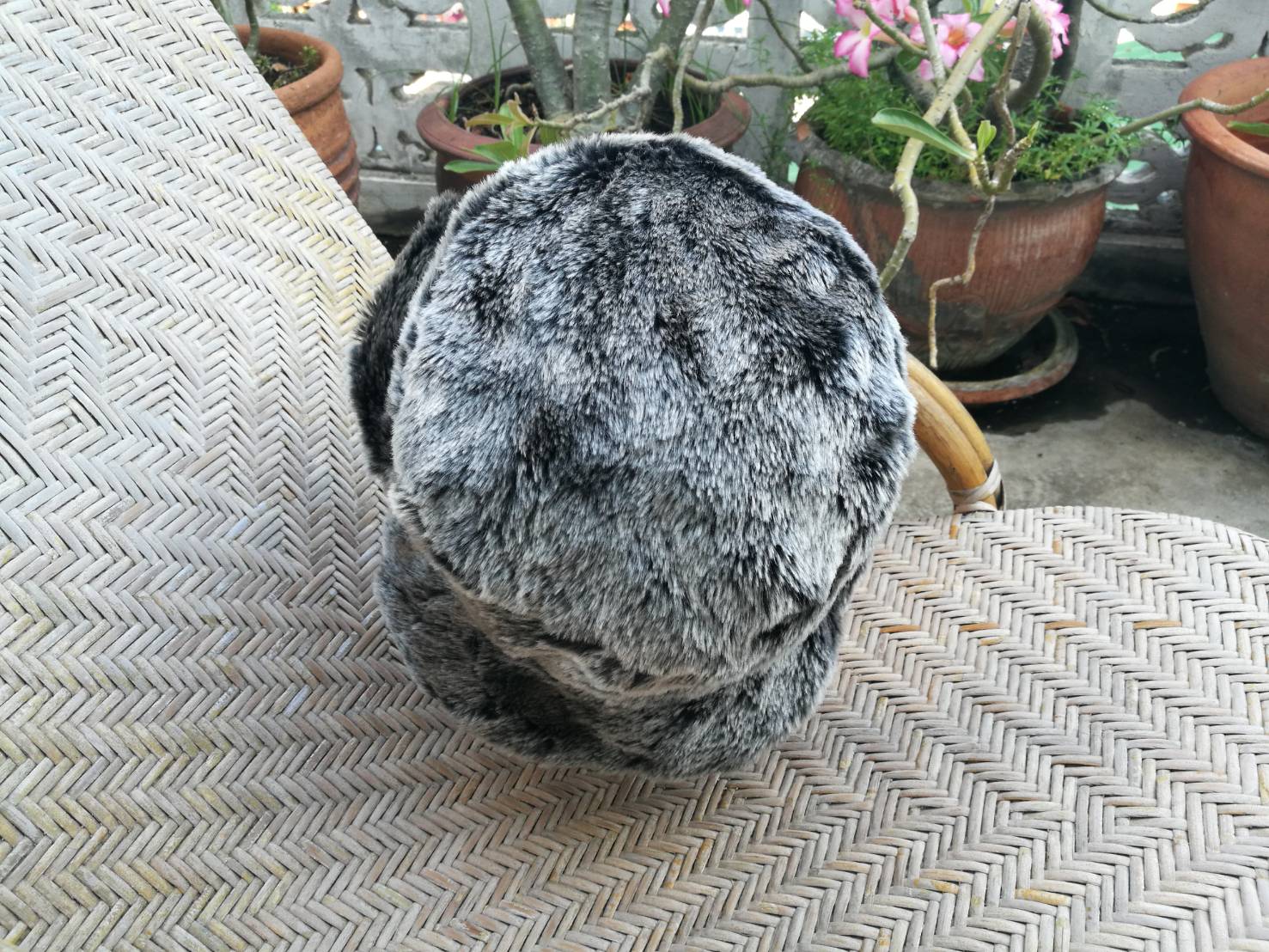 หมวกบักเก็ตเฟอร์หนาอุ่นมาก ใส่ได้ 2 ด้าน