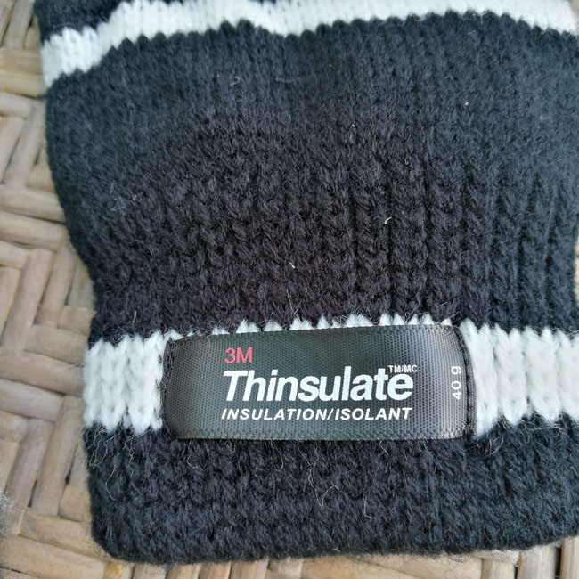 ถุงมือชาย 3M Thinsulate ไหมพรมบุผ้าฟลีซ อุ่นติดลบ (ของใหม่)