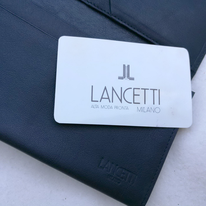 กระเป๋าใส่บัตร ธนบัตร LANCETTI หนังแท้ (ของใหม่)